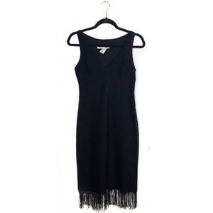 Necessary Objects | NWOT black lace fringe dress